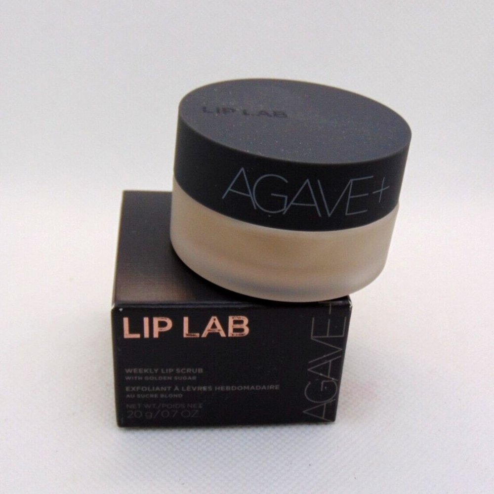 AGAVE LIP LAB Weekly Lip Scrub with Golden Sugar 0.7oz /20g NIB